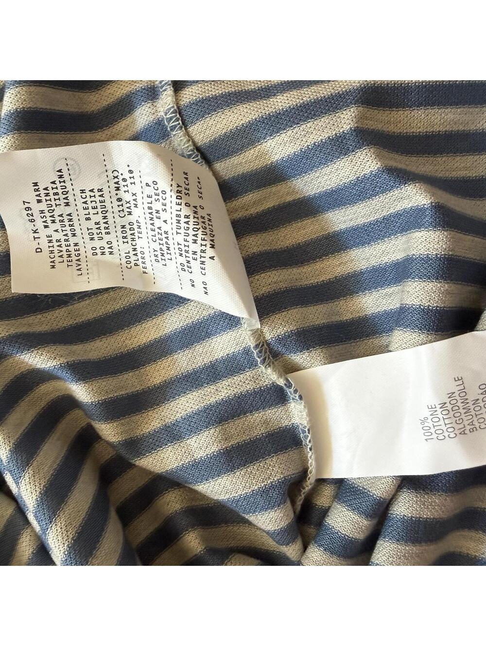 Vintage Ermenegildo Zegna Striped T-Shirt Cotton Tee Italy Men's Size Medium - Picture 4 of 4
